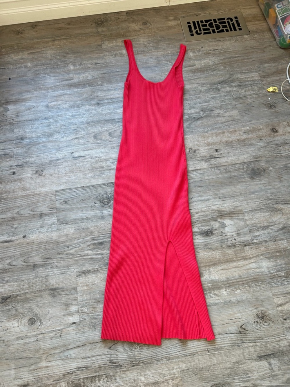 Gentle Fawn Ribbed Tank Maxi Dress in Bright Pink